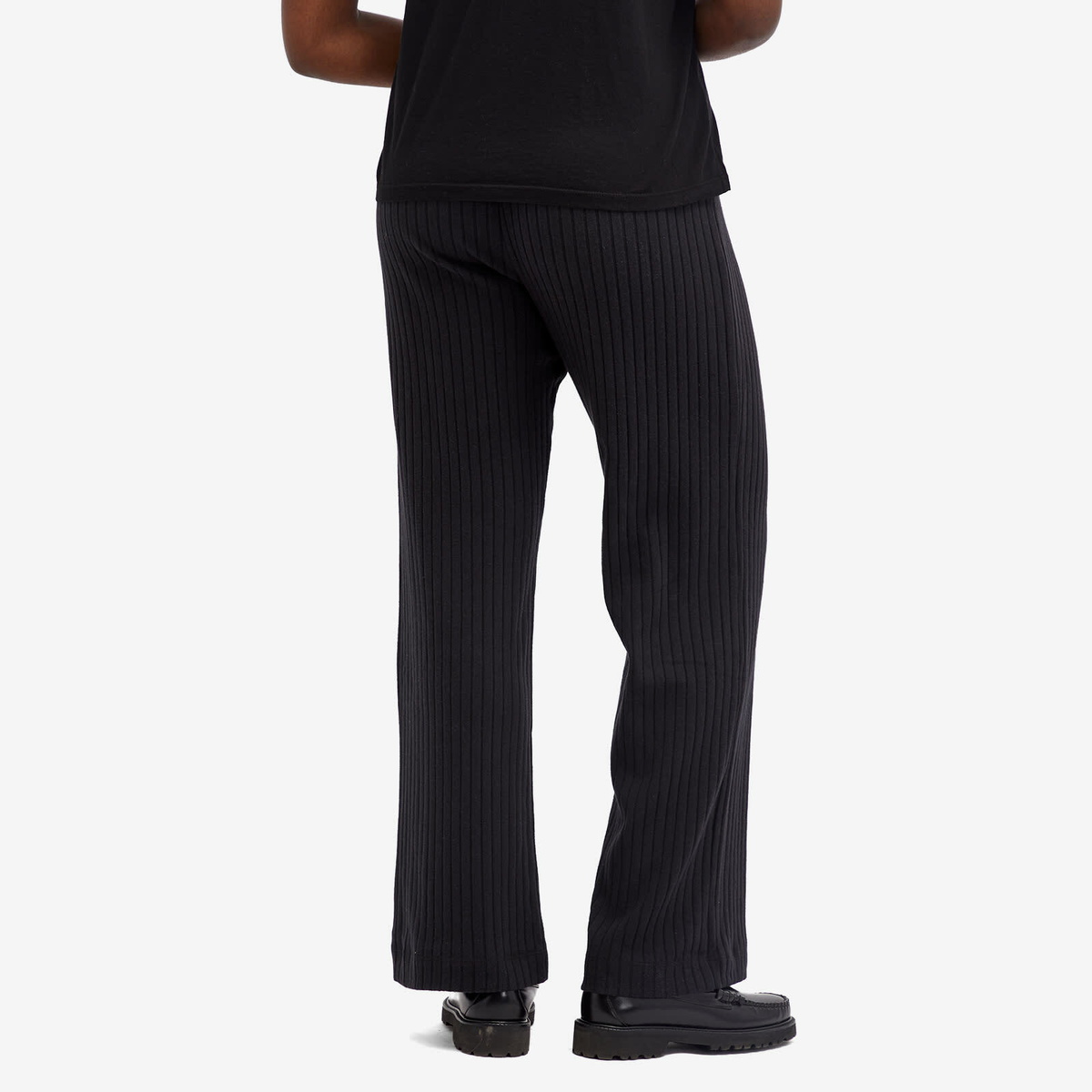 DONNI. Women's Sweater Rib Simple Pants in Jet