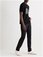 SAINT LAURENT - Logo-Print Cotton-Jersey T-Shirt - Black