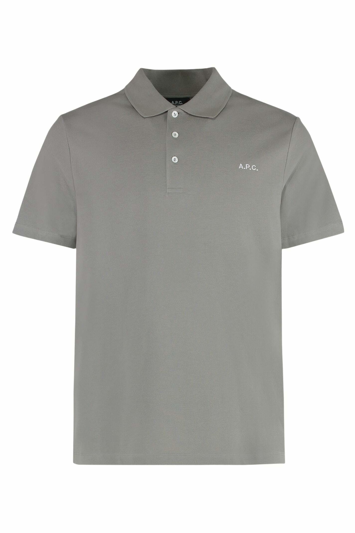 Tシャツ・カットソー A.P.C. Carter Logo Regular Fit Short Sleeve Polo Shirt Black A.P.C. Men's Carter Logo Polo in Black A.P.C.