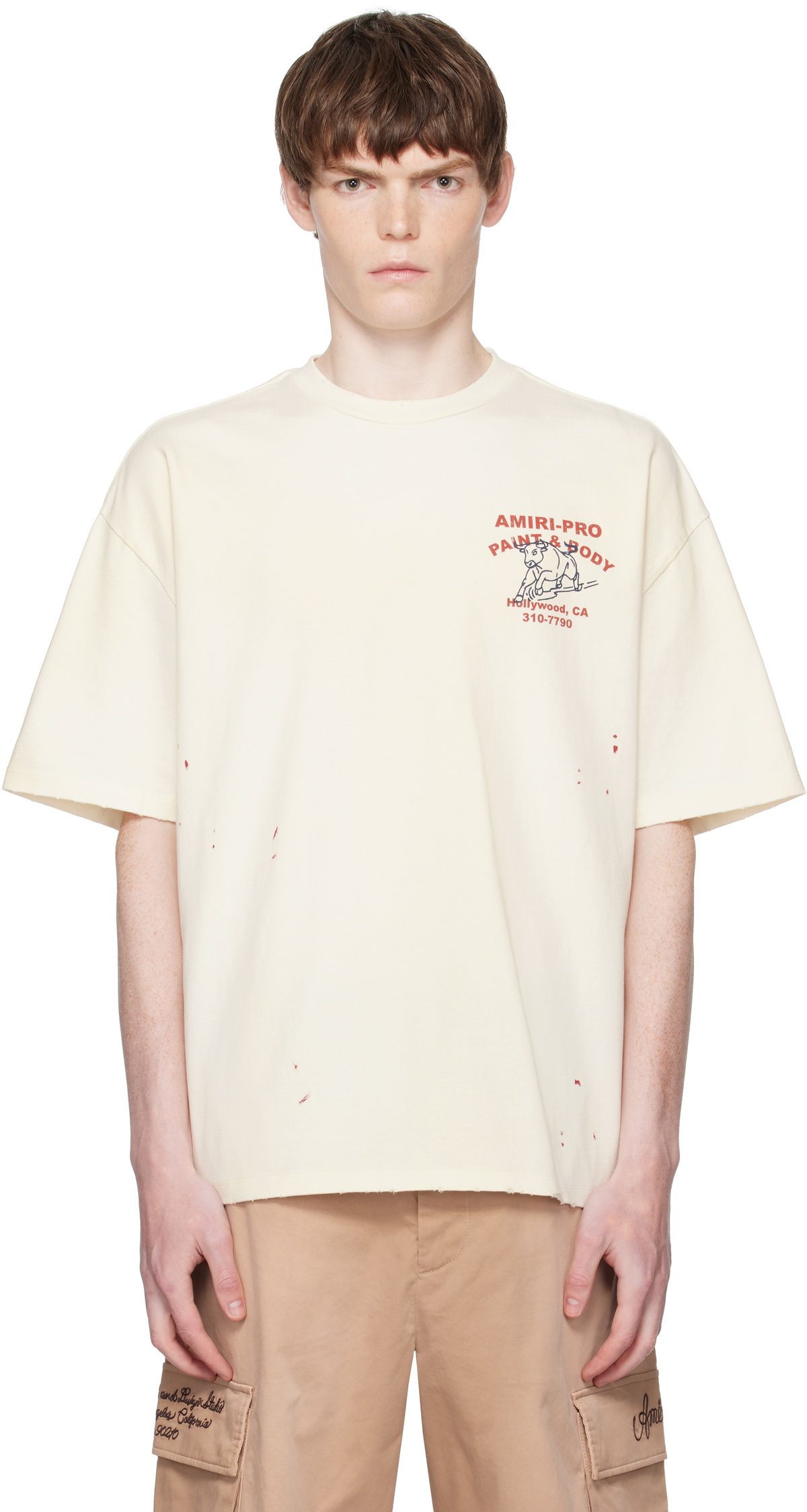 AMIRI Gray Vintage MA Eagle Oversized T-shirt Amiri