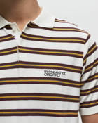 Thisisneverthat Striped Knit Polo Beige - Mens - Polos