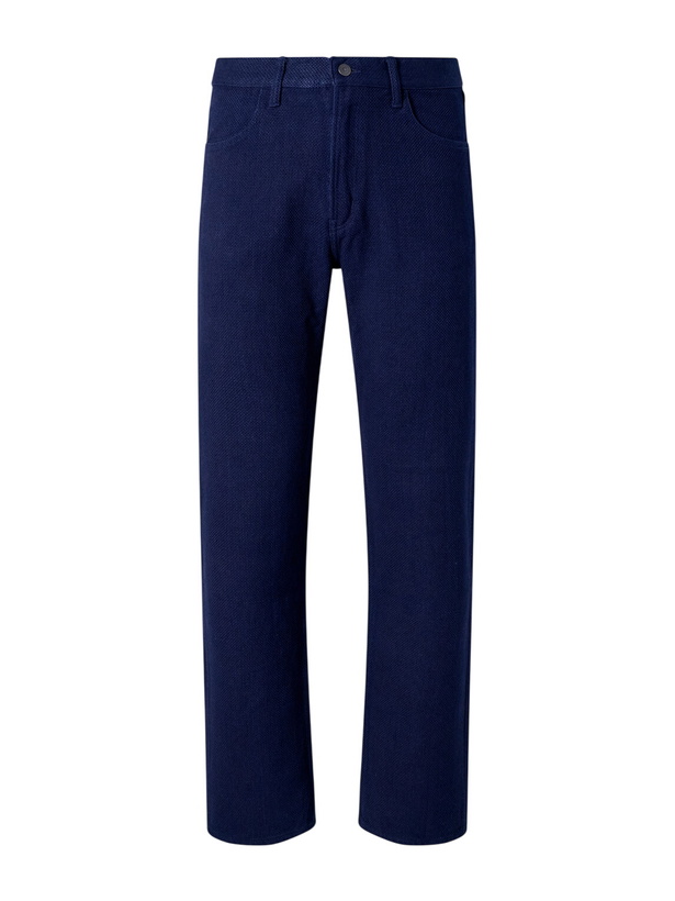 Photo: Blue Blue Japan - Sashiko Cotton Straight-Leg Jeans - Blue