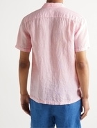 120% - Camp-Collar Linen Shirt - Pink