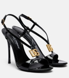 Dolce&Gabbana DG patent leather slingback sandals