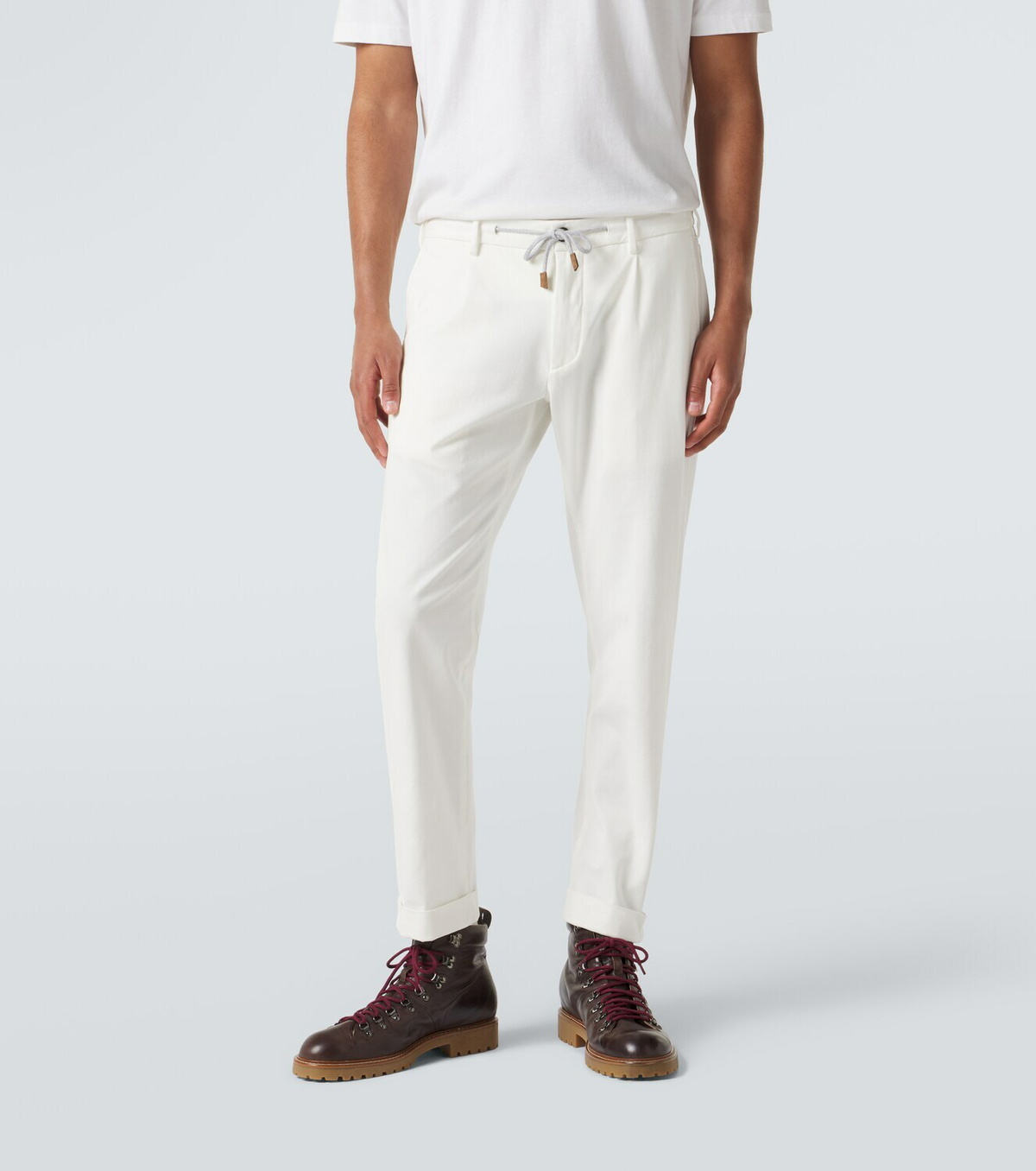 Eleventy Cotton-blend slim pants
