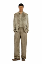 Diesel Pants in wrinkled satin - Pants Mens in Brown