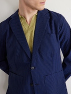 Portuguese Flannel - Atlantico Organic Cotton-Seersucker Suit Jacket - Blue