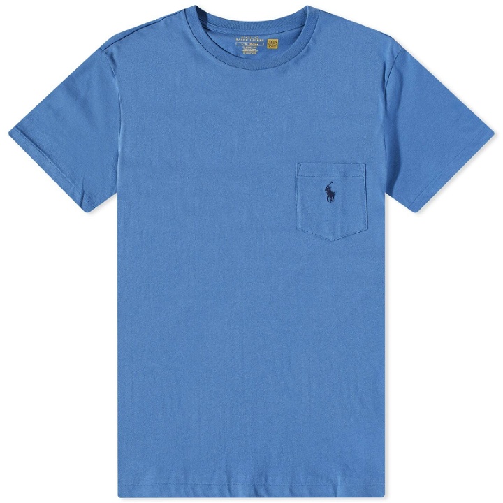 Photo: Polo Ralph Lauren Men's Pocket T-Shirt in French Blue