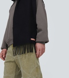 Acne Studios Fringed wool scarf