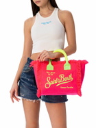 MC2 Saint Barth Fluo Pink Terry Embossed Colette Sponge Handbag
