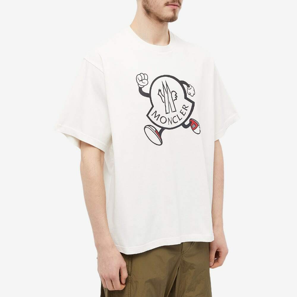 Moncler Men's Running Logo T-Shirt in Off White Moncler Moncler Men's Running Logo T-Shirt in Off White Moncler