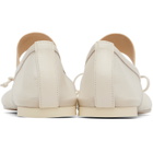 MM6 Maison Margiela Off-White Anatomic Numeric Ballerina Flats