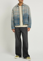 Cole Buxton Checked Cotton Jacket Blue