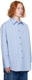 Off-White Blue Striped Shirt