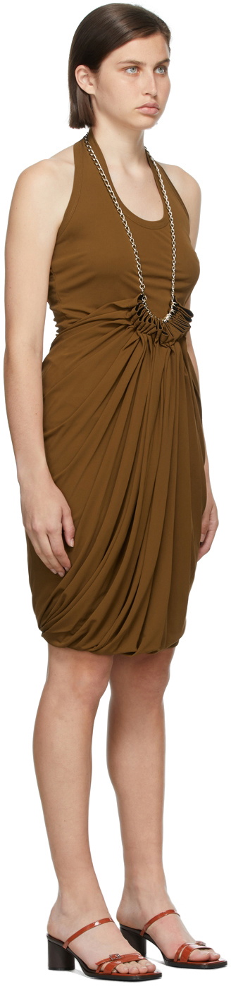 Proenza Schouler Brown Draped Jersey Dress Proenza Schouler