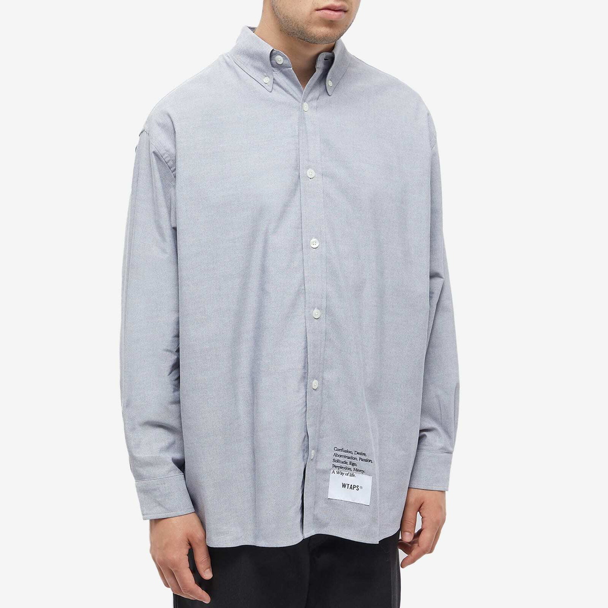 WTAPS Men's 05 Button Down Oxford Shirt in Black WTAPS