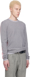 Gimaguas Gray & Red Pablo Stripes Sweater