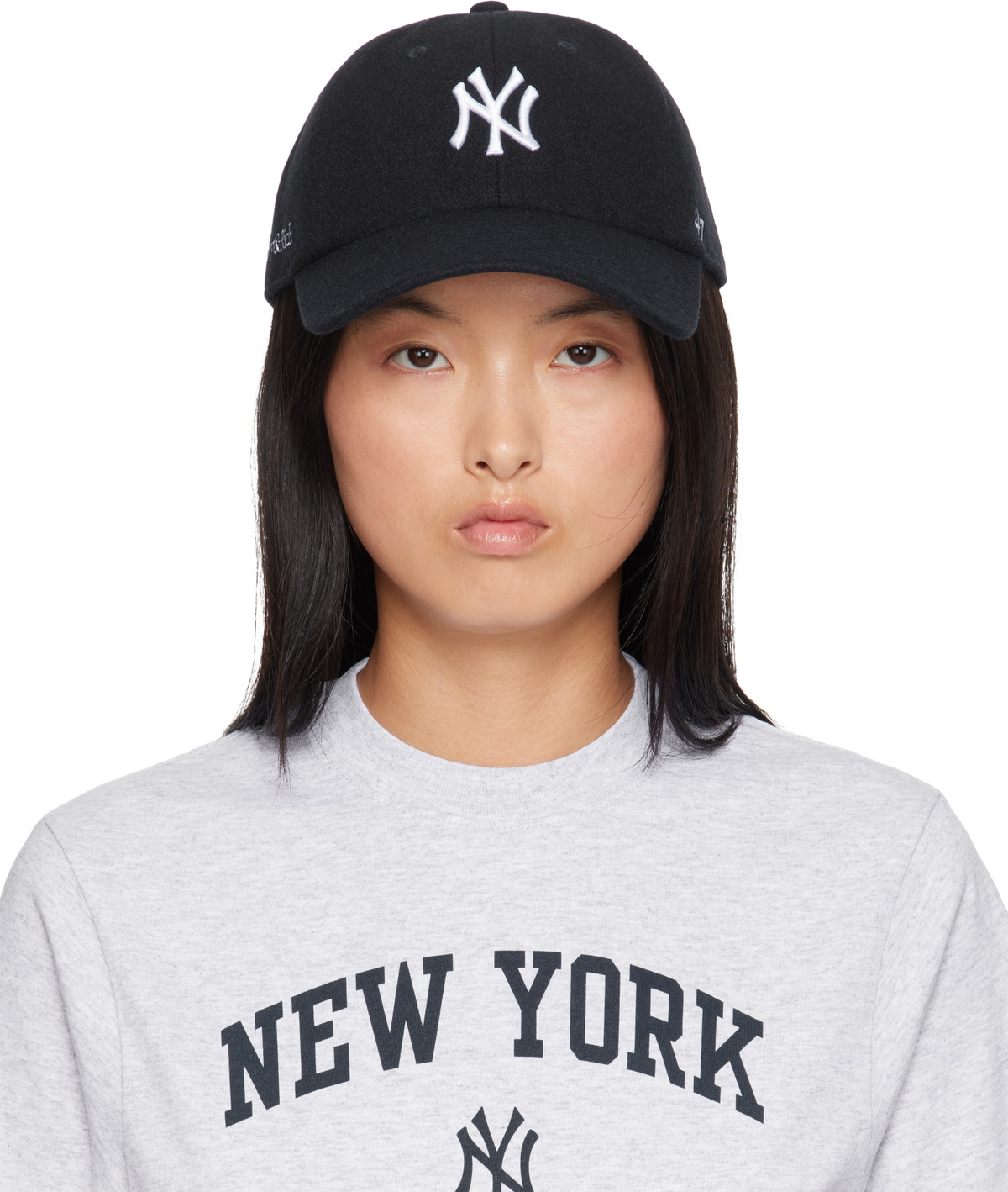 Sporty & Rich Navy '47 Edition Yankees Serif Cap