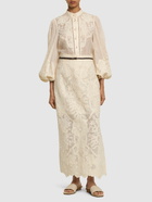 ZIMMERMANN Ottie Linen Embroidered Blouse