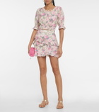 LoveShackFancy Karsten floral cotton cropped top