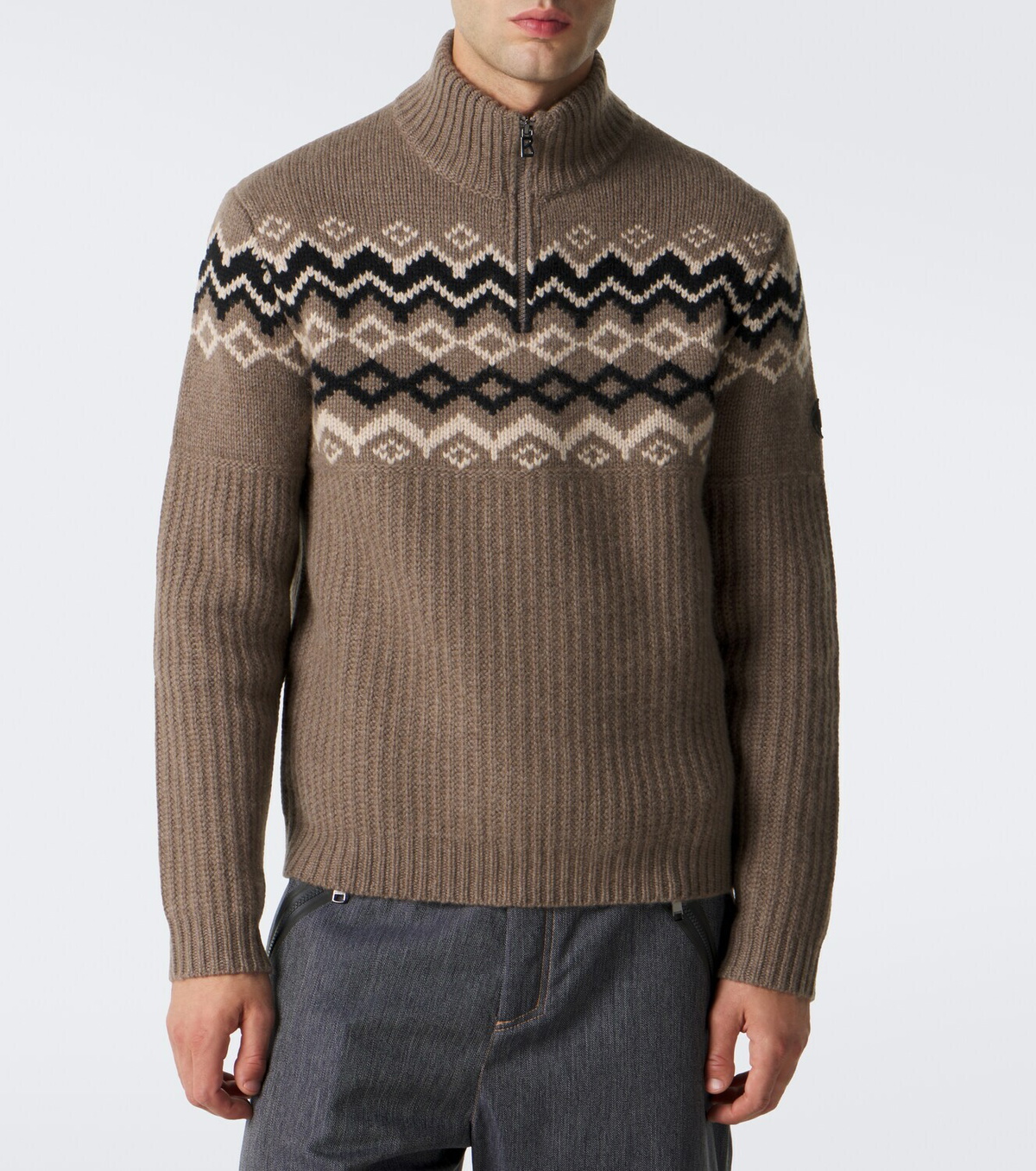 Bogner Ludi Fair Isle cashmere half-zip sweater