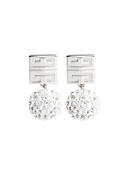 Givenchy 4G Crystal-embellished Drop Earrings - Silver - One Size