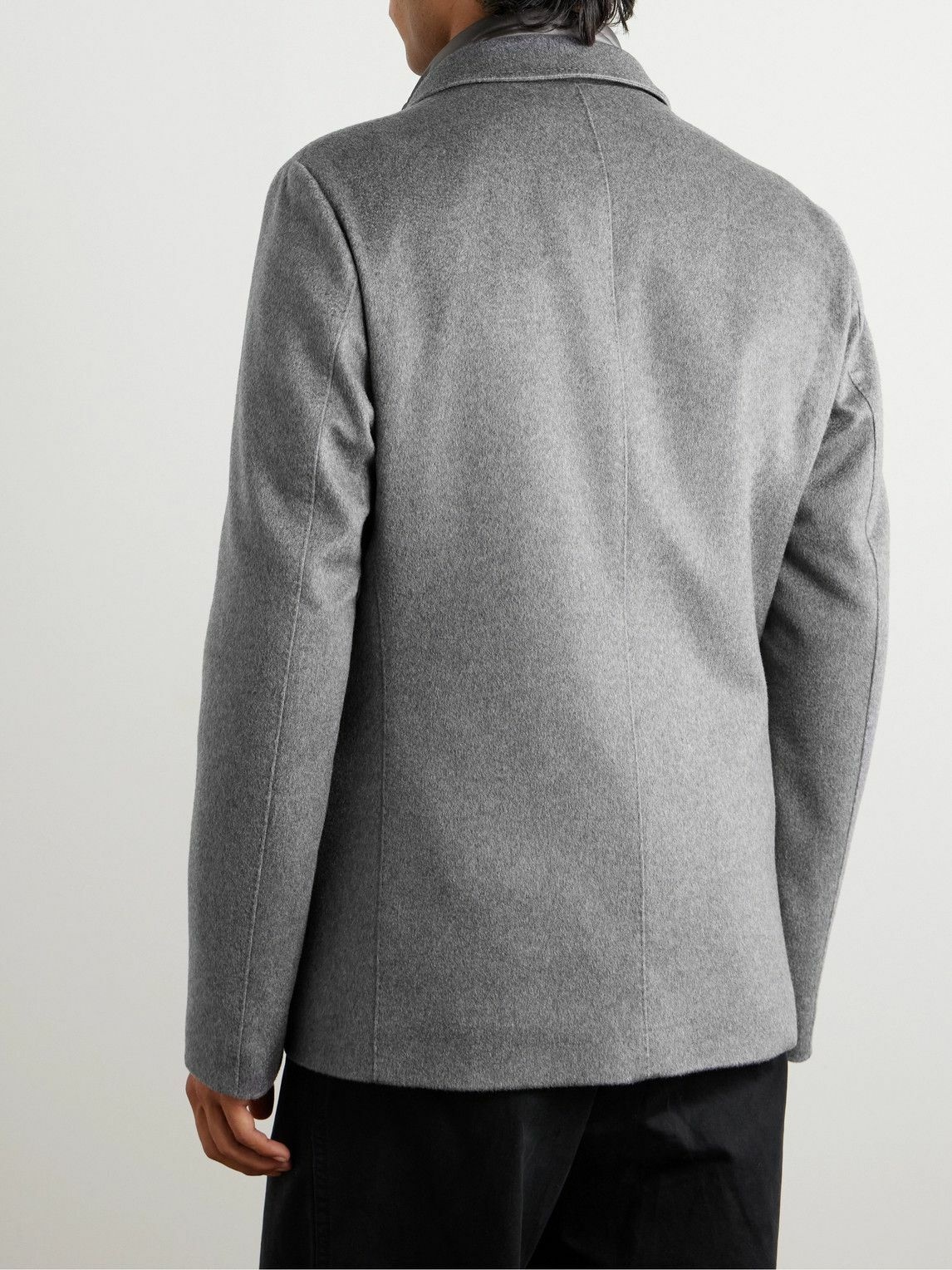 Herno - Cashmere Blazer with Removable Quilted Shell Gilet - Gray Herno