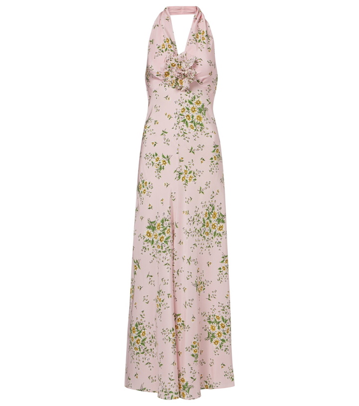Photo: Rodarte Floral-appliqué floral silk crêpe gown