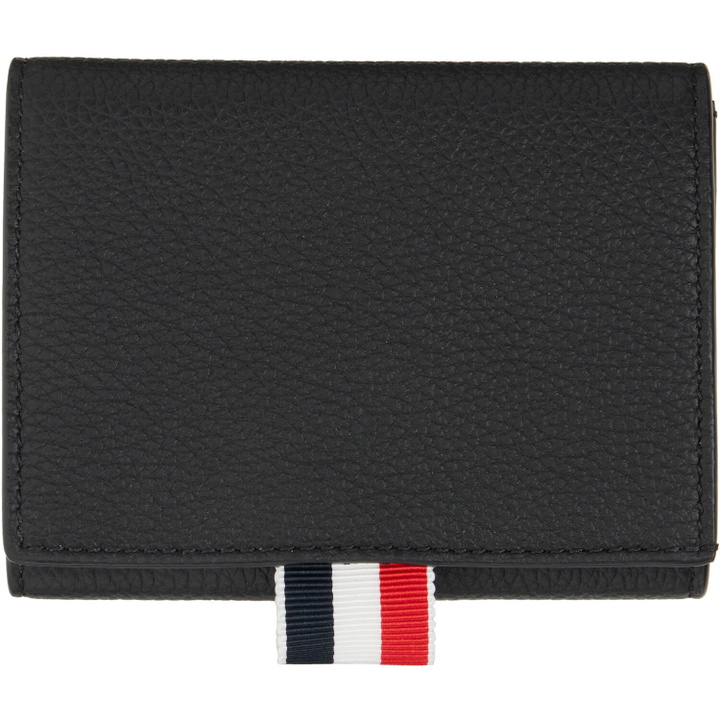 Photo: Thom Browne Black Soft Pebble Grain Trifold Wallet