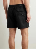 AMIRI - Starburst Straight-Leg Mid-Length Logo-Print Swim Shorts - Black