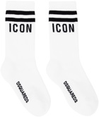 Dsquared2 White 'Icon' Socks