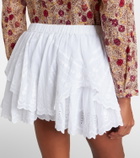 Marant Etoile Layale ruffled cotton shorts