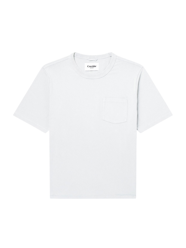 Photo: Corridor - Garment-Dyed Cotton-Jersey T-Shirt - Gray