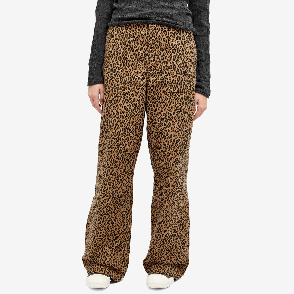 R13 Women s Wide Leg Utility Pant in Leopard R13