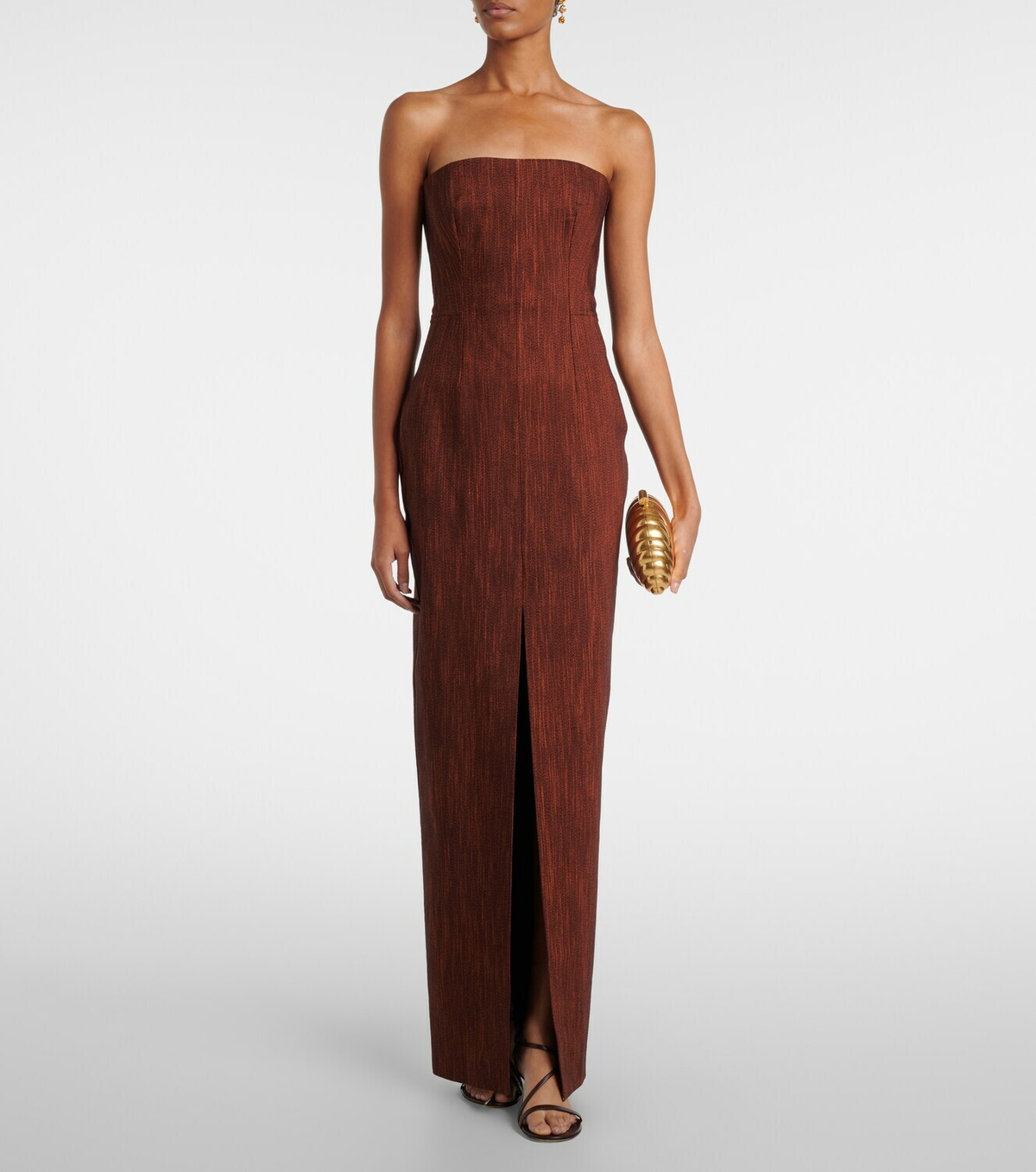 Roksanda Shani wool and cotton bustier gown