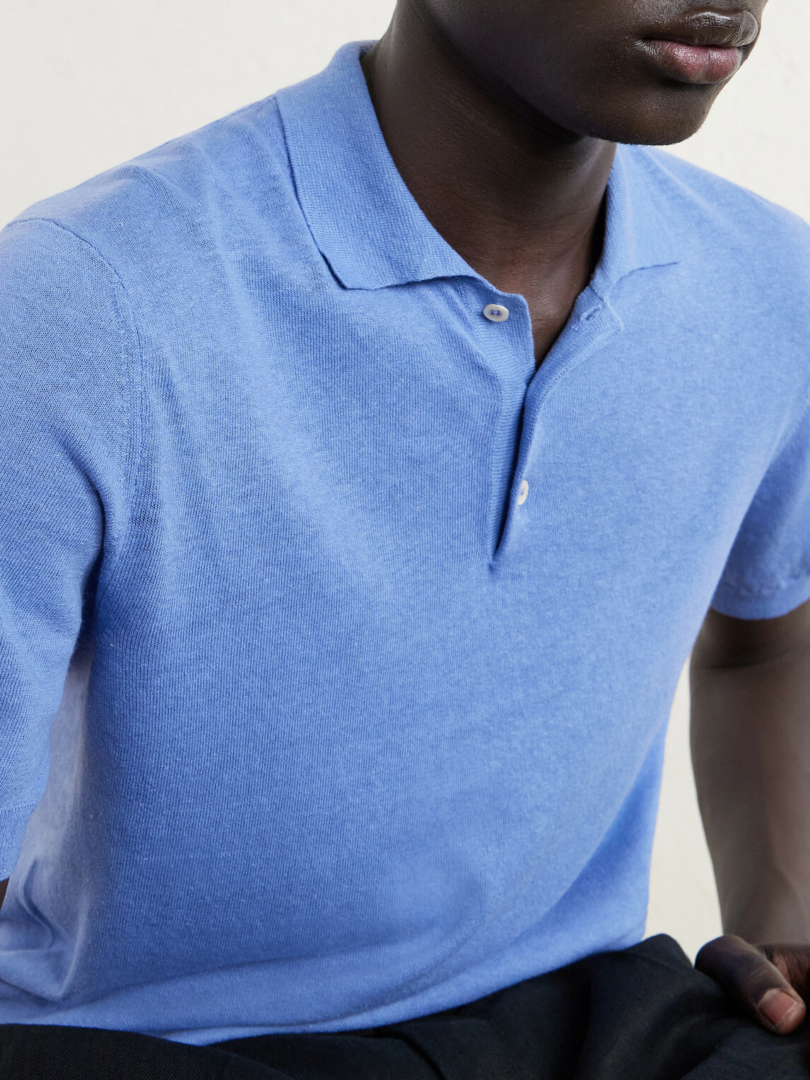 Altea - Linen and Cotton-Blend Polo Shirt - Blue