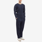 Homme Plissé Issey Miyake Men's Pleated Long Sleeve T-Shirt in Navy