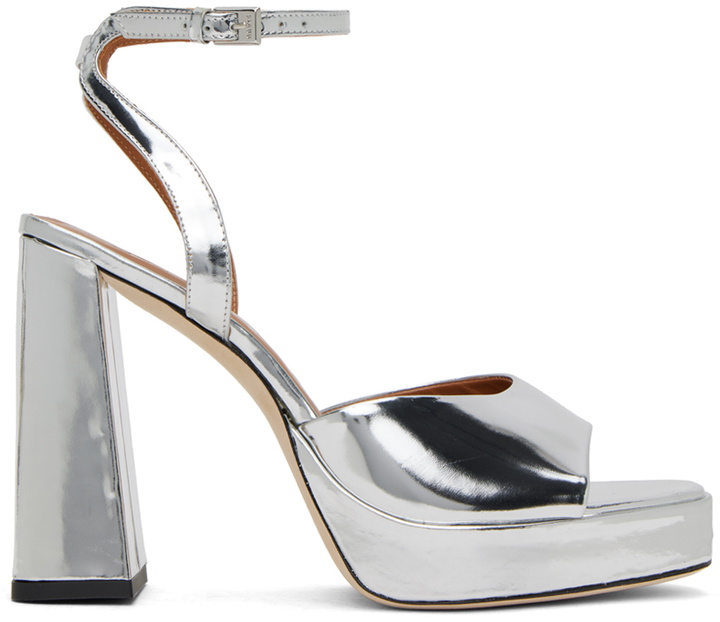 Photo: Staud Silver Solange Heeled Sandals