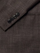 Saman Amel - Slim-Fit Wool, Silk and Linen-Blend Suit Jacket - Gray