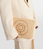 Stella McCartney Logo raffia clutch