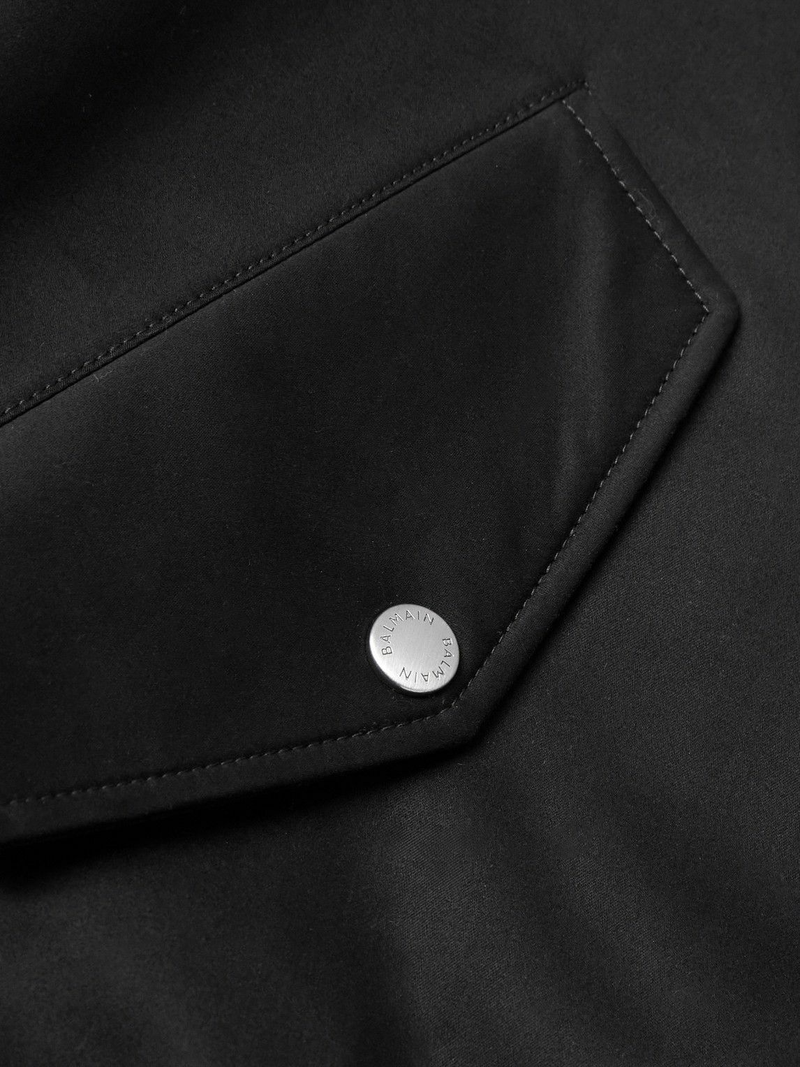 Balmain - Cotton-Blend Jersey Bomber Jacket - Black