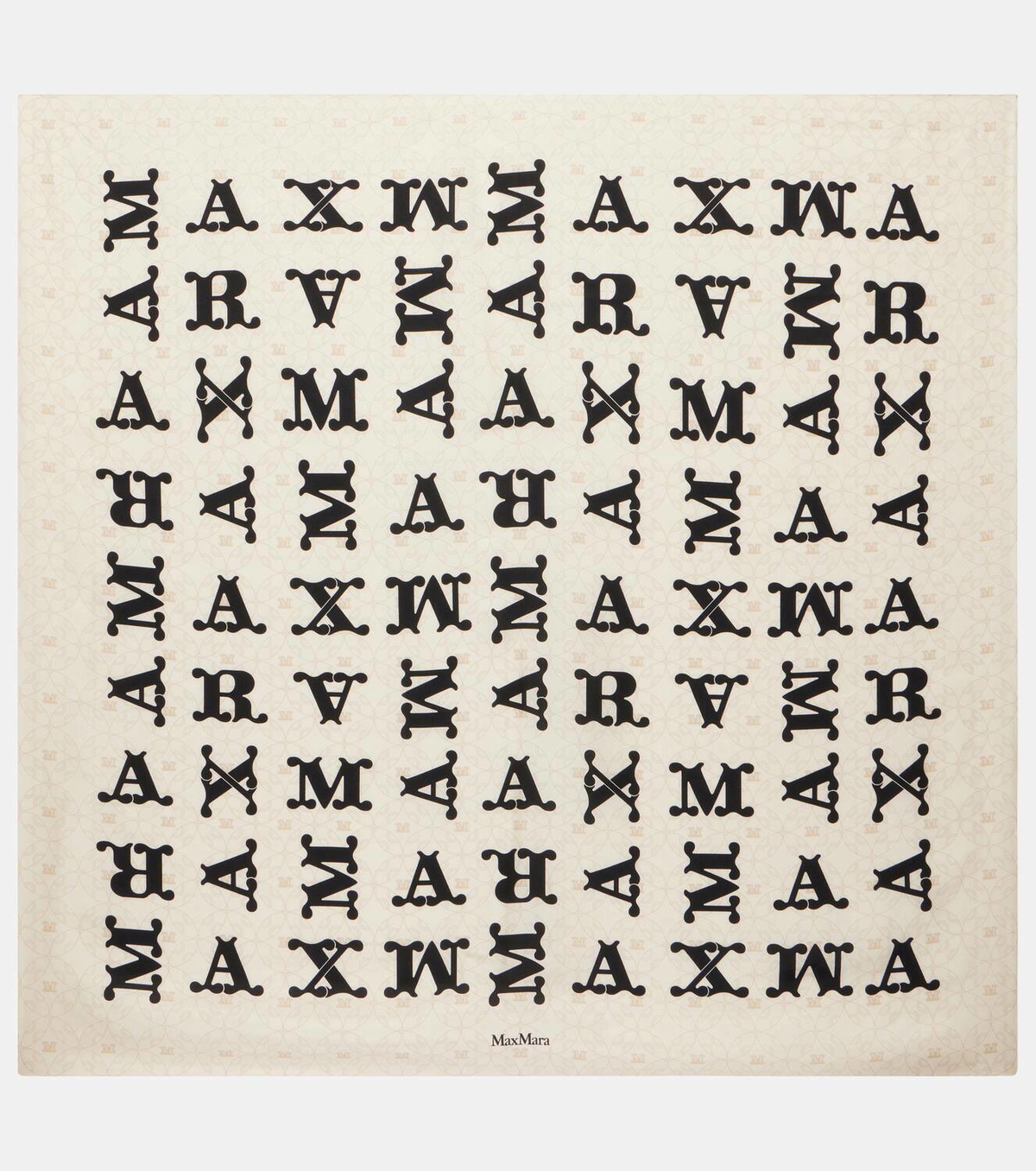 carre scarf yellow marron main image 1