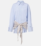The Attico Striped cotton shirt dress