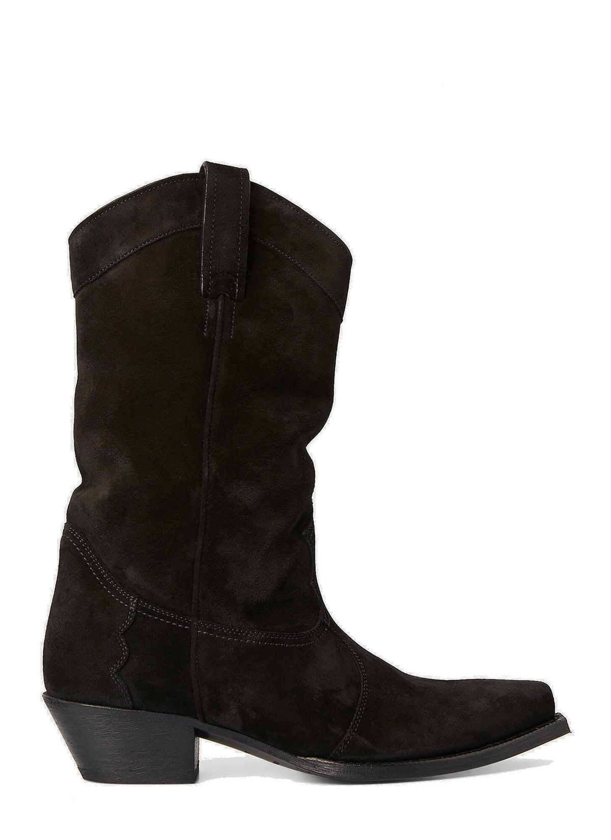 Lukas Western Boots in Black Saint Laurent