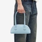 MARGESHERWOOD Women's Bessette Shoulder Bag in Blue Dream Glossy Plain 