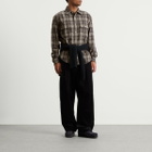 Café Mountain Men's Double Pocket Heritage Shirt in Navy Slub Check