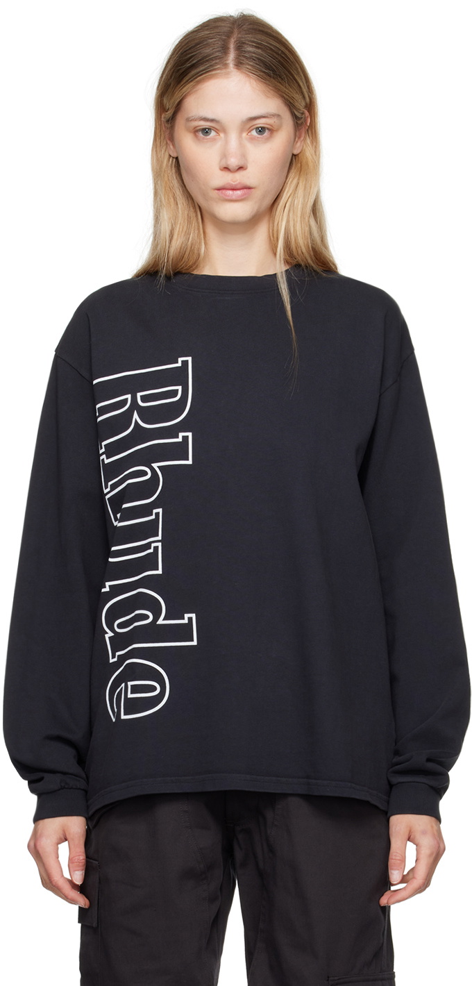 【関税込み】Rhude SSENSE限定 ブラック サイドロゴ Tシャツ Rhude SSENSE Exclusive Black Side Logo T-Shirt Rhude