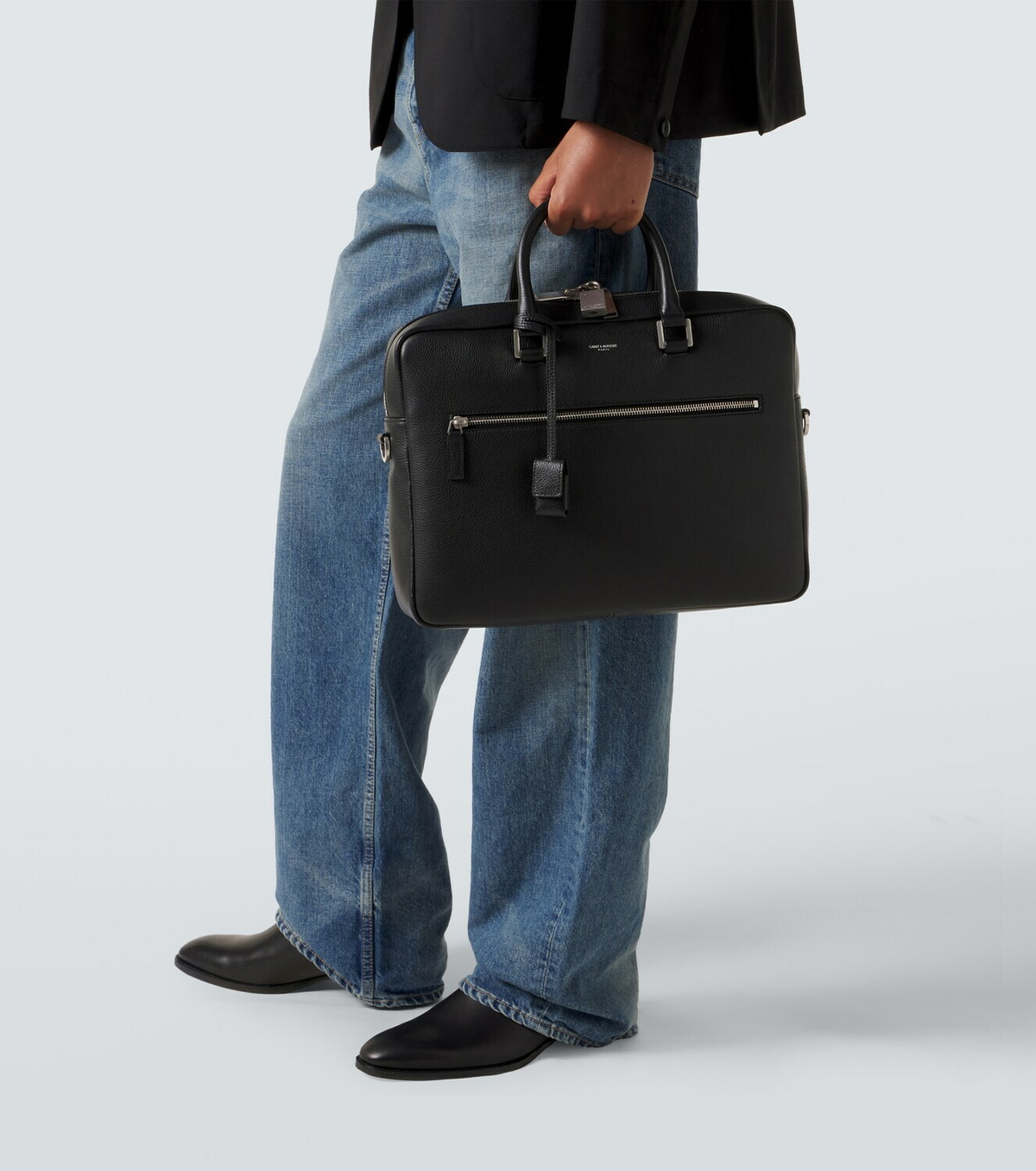 Saint Laurent Sac De Jour leather tote bag