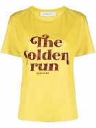 GOLDEN GOOSE - Printed Linen T-shirt