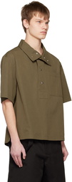 Bottega Veneta Khaki Press-Stud Polo